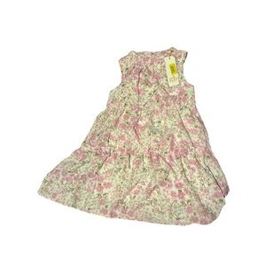 NWT GB Girls Floral Tiered Sundress in Pink and Cream